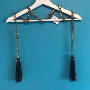 Faux Vegan Leather Gold Metal Chain Belt